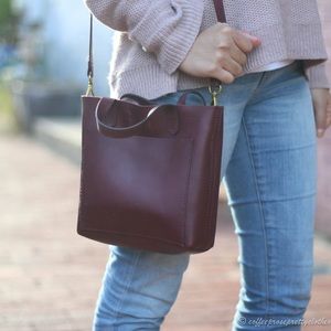 *NWT* MADEWELL The Small Transport Crossbody in Dark Cabernet